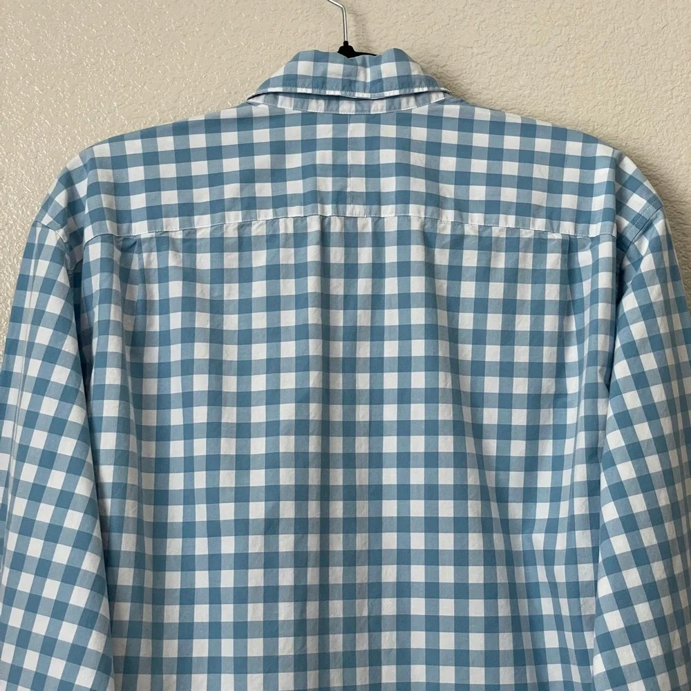 J. Crew‎ Shirt Mens Large Classic Gingham Check Button Down Cotton Lightweight